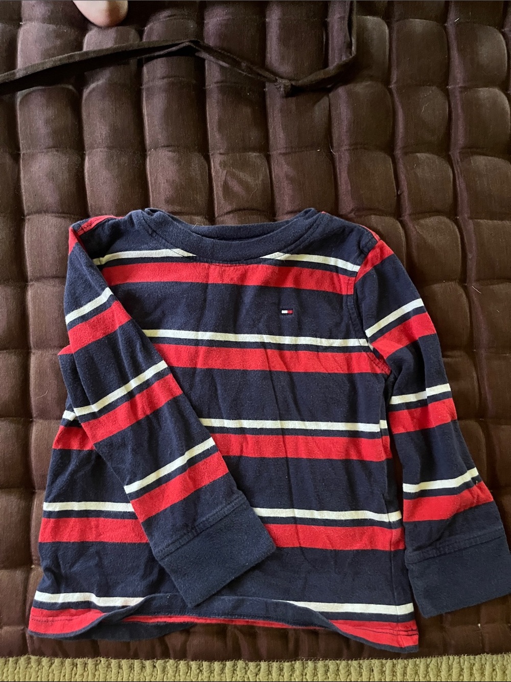 Tommy Hilfiger Navy, Red & White Striped Long-Sleeve Tee